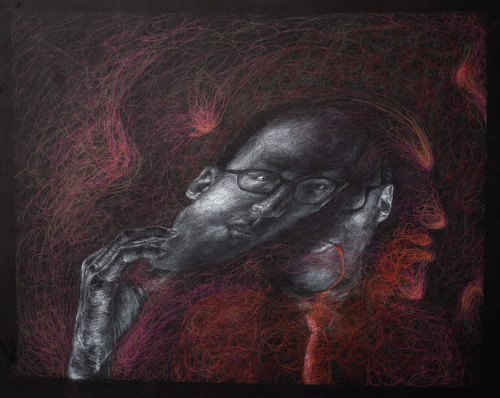 SchoolArts magazine, September 2021 issue, High School art lesson, Hidden Identities, Self-Portraits