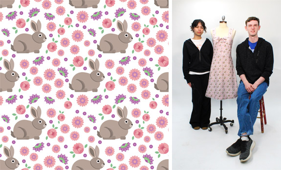 Collaboration between digital artist Ethan M. and fashion designer Kare V.