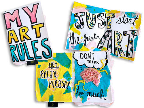 Addison L., My Five Rules to Art, grade twelve.