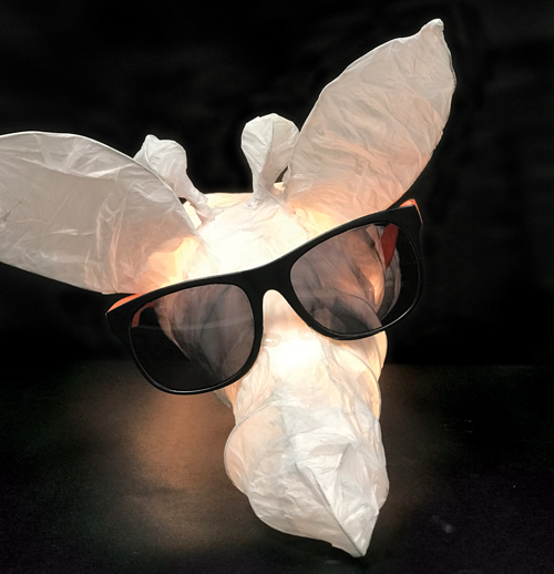 SchoolArts magazine, November 2021 issue, High school art lesson, Sculpture, Illuminated Animals