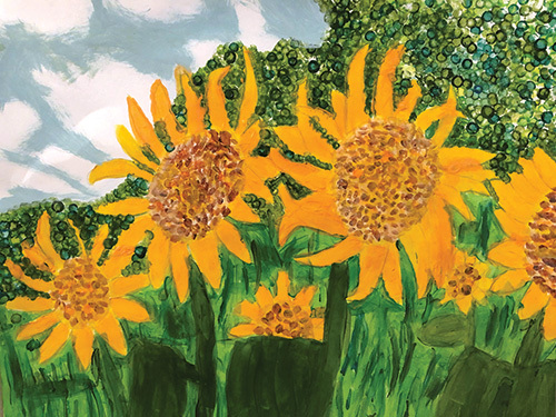 K-12 art lesson, summer drawing assignment, student art