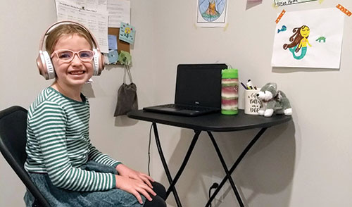 Young student in Supporting Creativity at Home, a K-12 art article