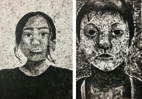 SchoolArts magazine, February 2022 issue, High school art lesson, Drawing, Self-Portraits