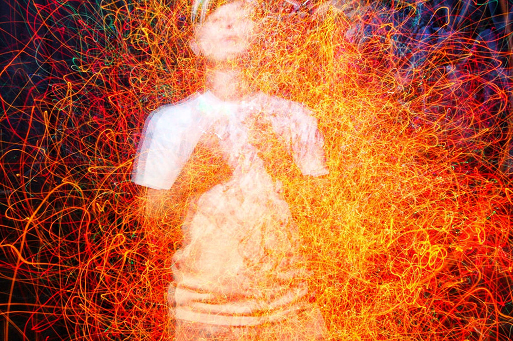 High School Art Lesson, Light Painting Photography