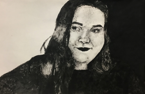 SchoolArts magazine, February 2022 issue, High school art lesson, Drawing, Self-Portraits