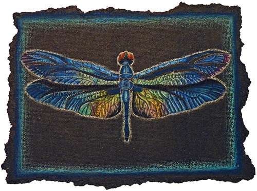 Student art from Insects & Torn Edges, a Middle School art lesson