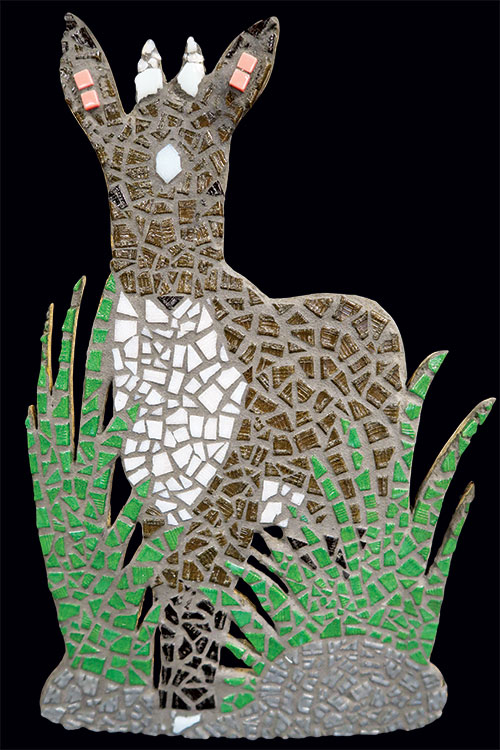 Student artwork from All in Pieces, a Middle School art lesson