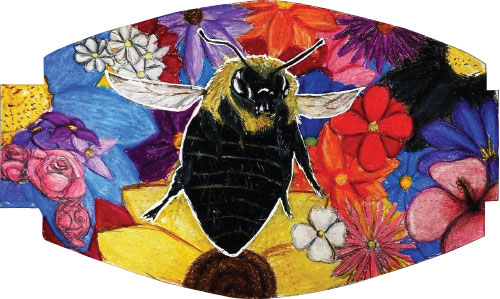 SchoolArts magazine, Summer 2021 issue, Middle School art lesson, Facing COVID with Creative Masks