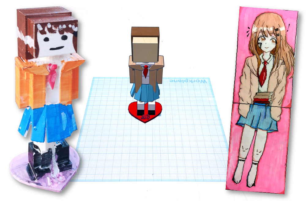 SchoolArts magazine, The Language Issue, October 2023, Middle School Art Lesson, Three-Dimensional Printed Figures