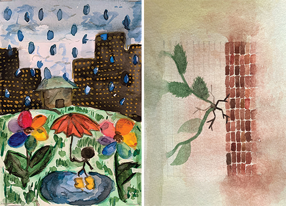 SchoolArts magazine, The Story Issue, November 2022, middle art lesson, watercolor, painting