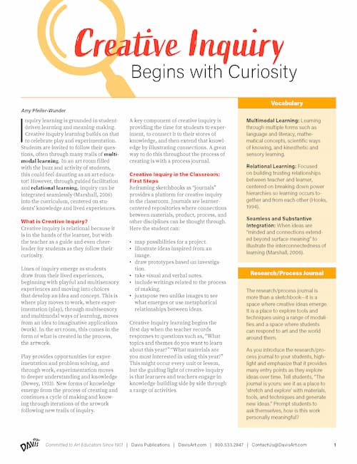 Teaching with Inquiry in the Art Room