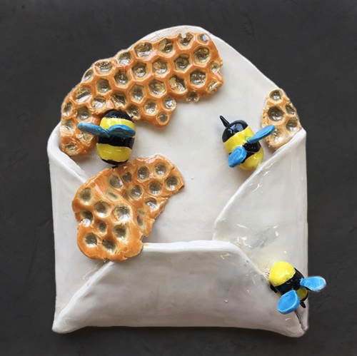 SchoolArts magazine, The Social-Emotional Learning Issue, May 2022, Middle School art lesson, Symbolic Clay Envelopes