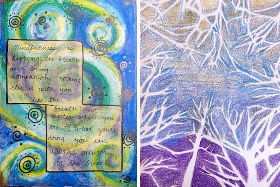 Visual journaling from the article, What Is Mindfulness?