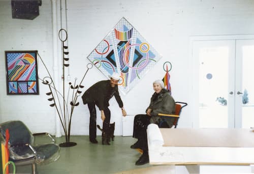 Wyatt with Laura Chapman at her Cincinnati studio.
