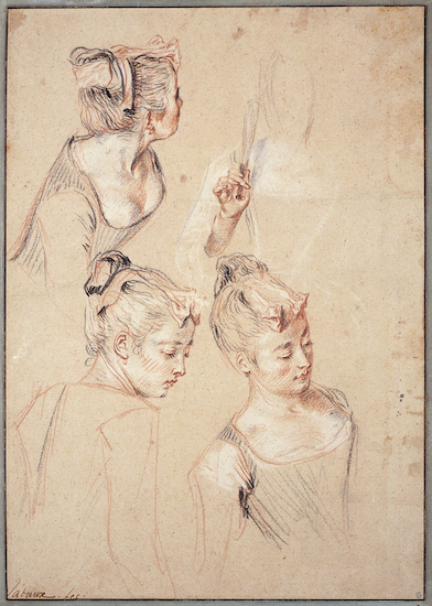 Study drawing by Jean-Antoine Watteau.
