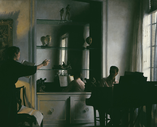 Painting by John Koch titled "Music"