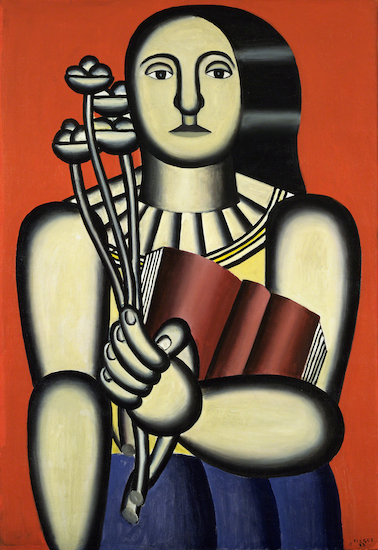 Painting by Fernand Leger titled Woman with a Book.