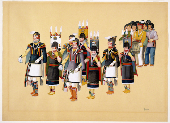 Painting by Lewis Lomay titled "Hopi Corn Dance".