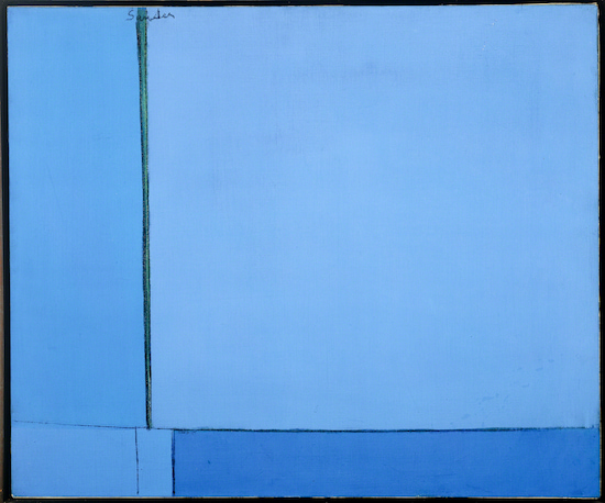 Painting by Ludwig Sander titled Composition-Blue