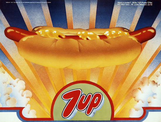 Graphic design for "7UP" by Robert Abel.