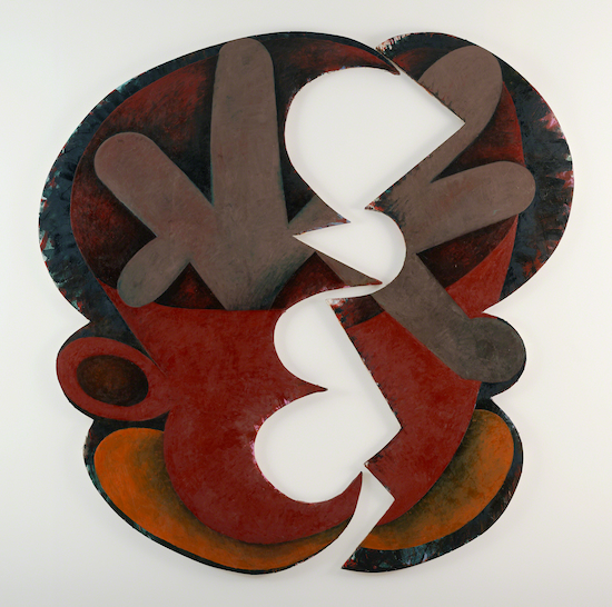 Painting by Elizabeth Murray titled Yikes.