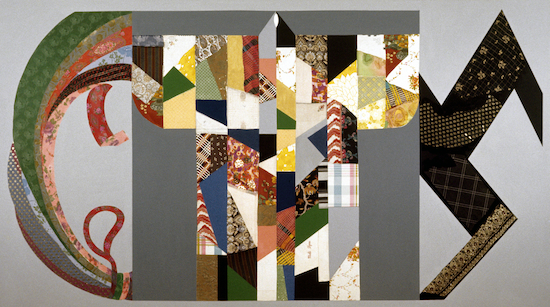 Collage by Miriam Schapiro titled "Anatomy of a Kimono"