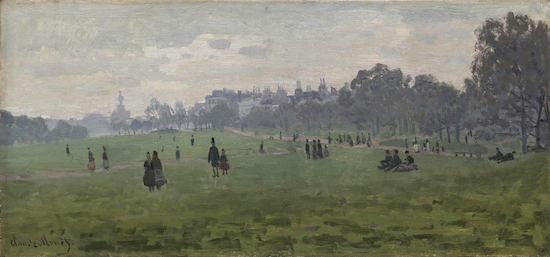 Painting by Claude Monet titled "Green Park, London"