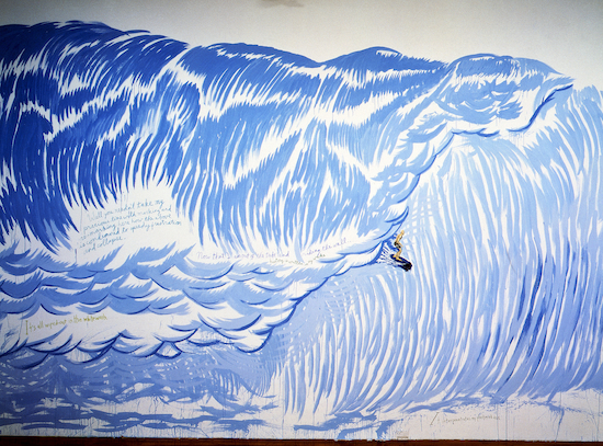 Section of untitled wall painting by Raymond Pettibon.