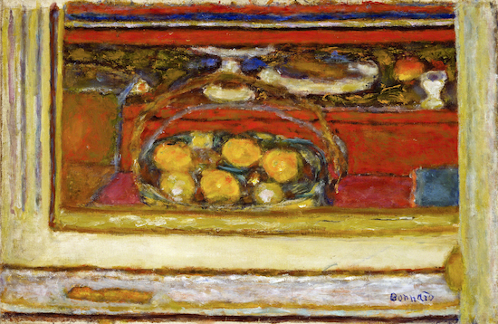 Painting by Pierre Bonnard titled Still Life Reflected in Mirror