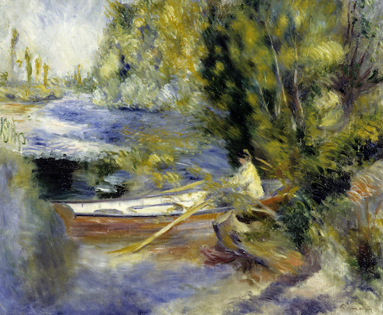 Painting by Auguste Renoir titled At the Water's Edge.