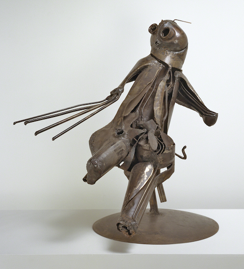 Sculpture by Richard Hunt titled Arachne.