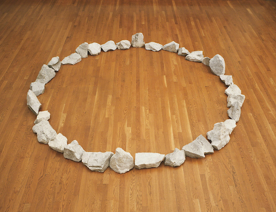 Installation by Richard Long titled Limestone Circle (1985).