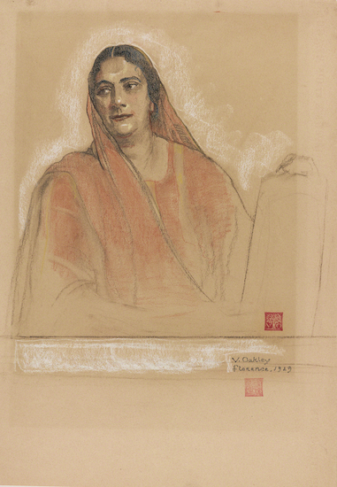 Drawing by Violet Oakley study for a mural.