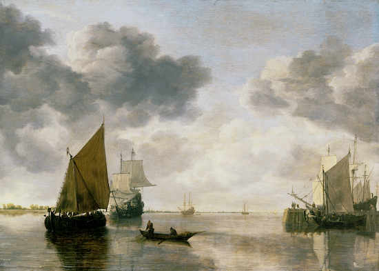 Painting by Simon de Vlieger titled "Marine"