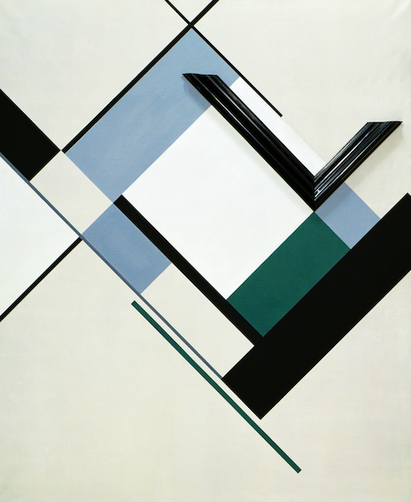 Painting by Friedrich Vordemberge-Gildewart titled Composition No. 23.