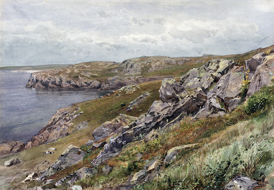 Painting by William Trost Richards titled Conanicut Island.