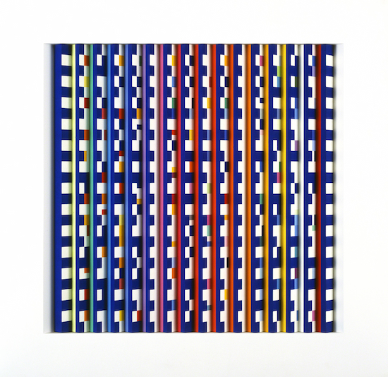Painting by Yaacov Agam titled "Color and Monochrome"