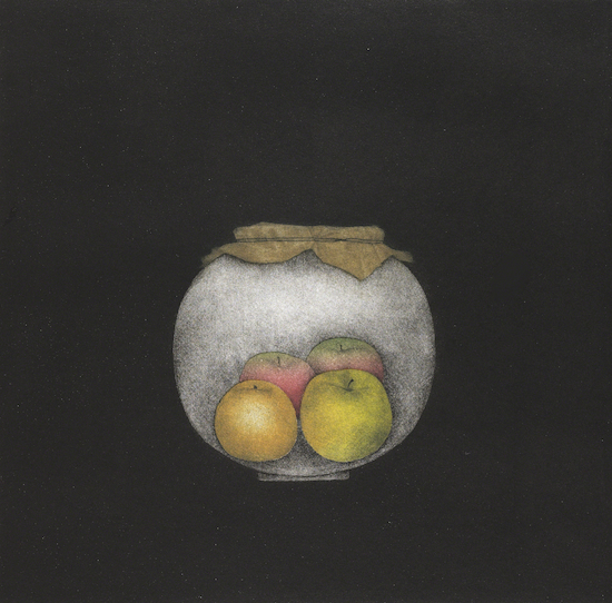 Print by Yokoi Tomoe titled Apples.