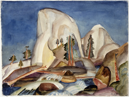 Painting by Marguerite Zorach titled Half Dome, Yosemite, California