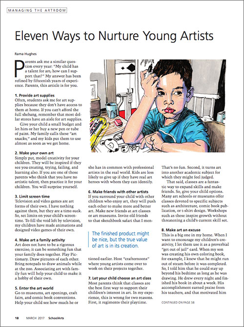 Eleven Ways to Nurture Young Artists