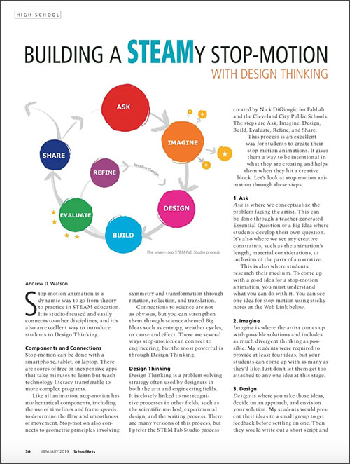 High School: Building a STEAMy Stop-Motion with Design Thinking