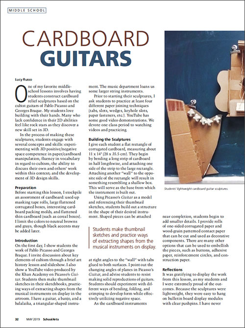 Middle School: Cardboard Guitars