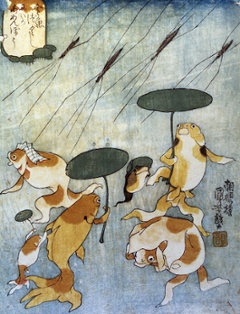 National Umbrella Day: Utagawa Kuniyoshi (1797-1861 Japan)