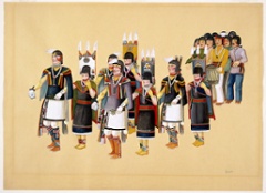 World Watercolor Month: Art by Lewis Lomay (Lomayesva, 1916-1996, Hopi Pueblo, Arizona)