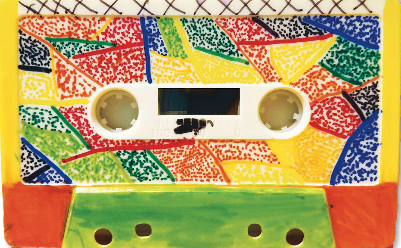 Haring-Inspired Cassette Art
