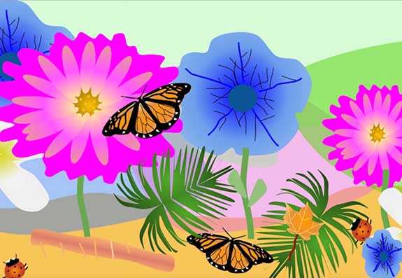 Fantastical Digital Gardens: Integrating Science into Art and Design