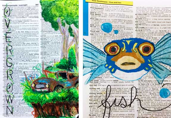 Art Read Think Day: Illustrated Dictionary Pages as Visual Voice