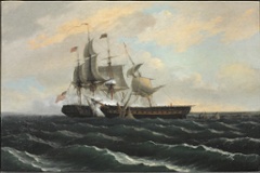 US Navy Birthday: art by Thomas Birch (1779-1851 US, born Britain)
