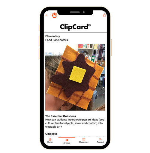 Write a K-12 Art Lesson ClipCard