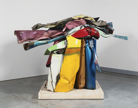 Sculpture by John Chamberlain titled Glossalia Adagio (1984).